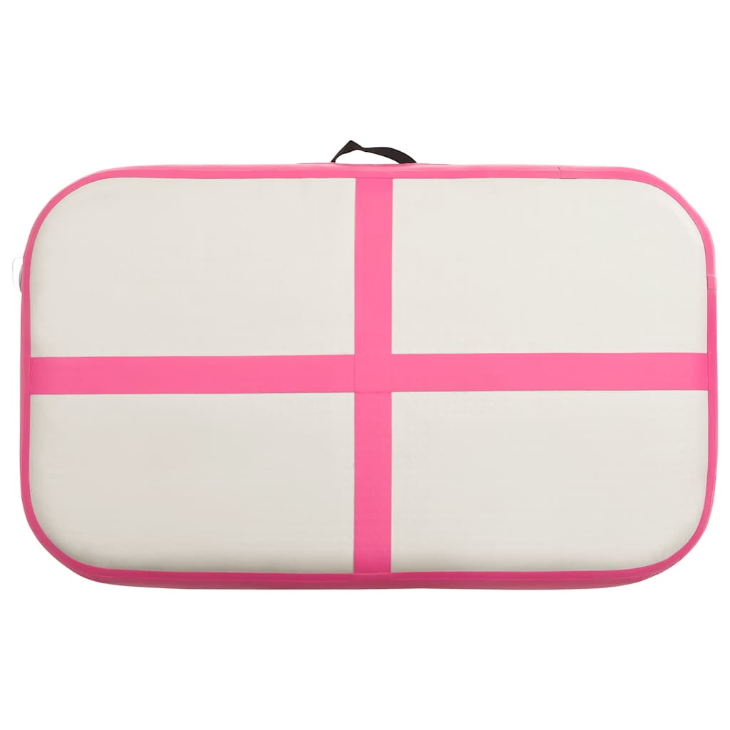 vidaXL Mata gimnastyczna z pompką, 60x100x10 cm, PVC, różowa