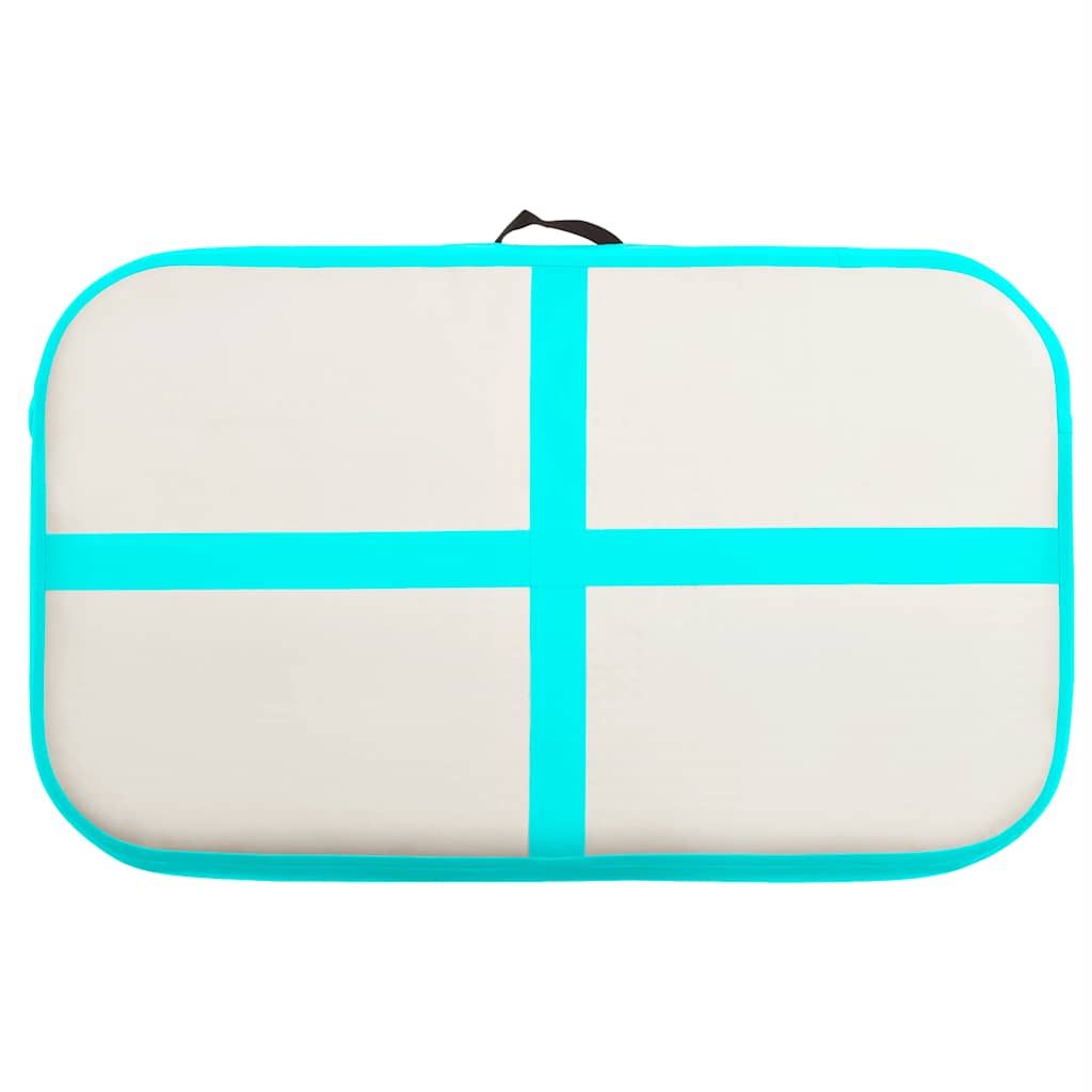 vidaXL Mata gimnastyczna z pompką, 60x100x10 cm, PVC, zielona