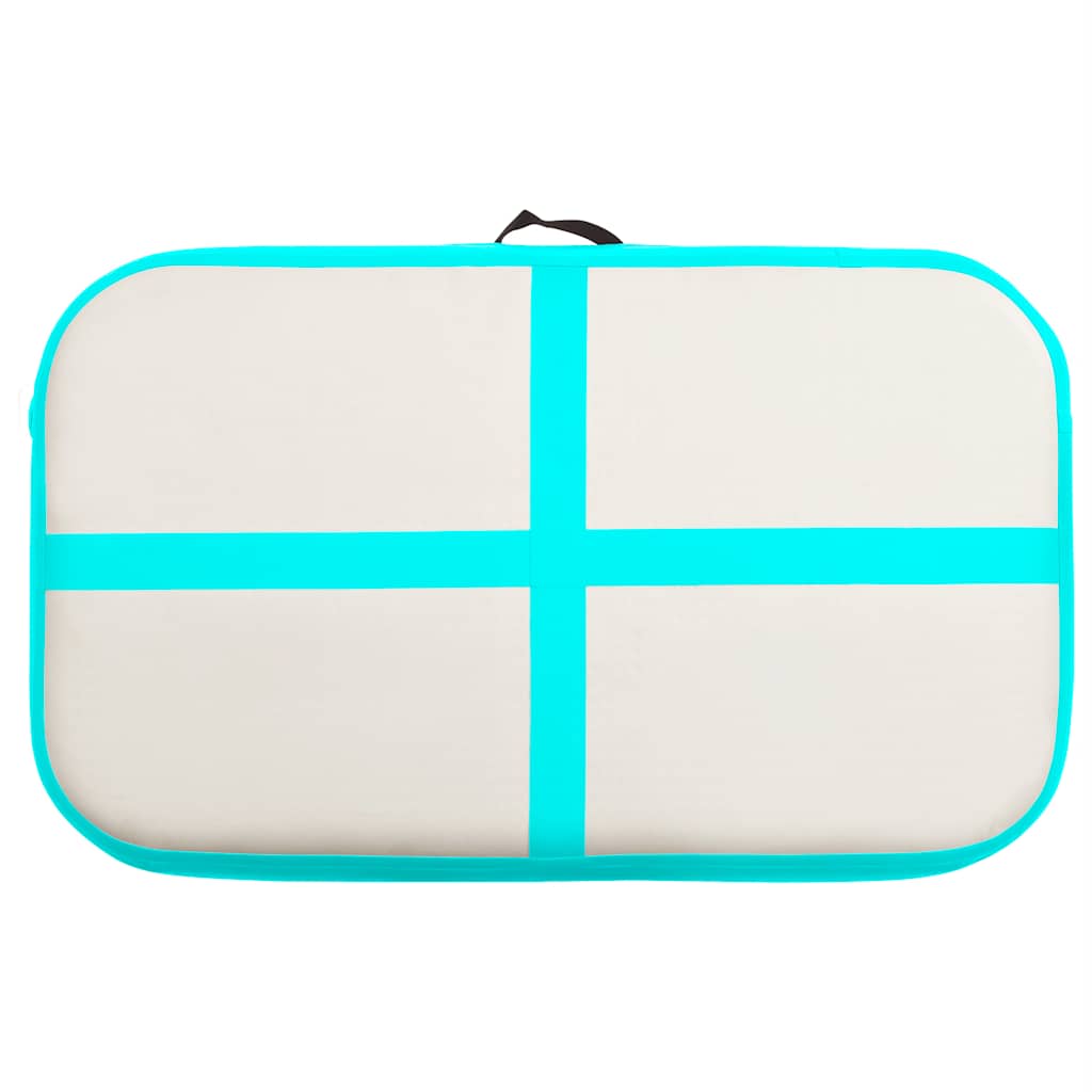 vidaXL Mata gimnastyczna z pompką, 60x100x15 cm, PVC, zielona