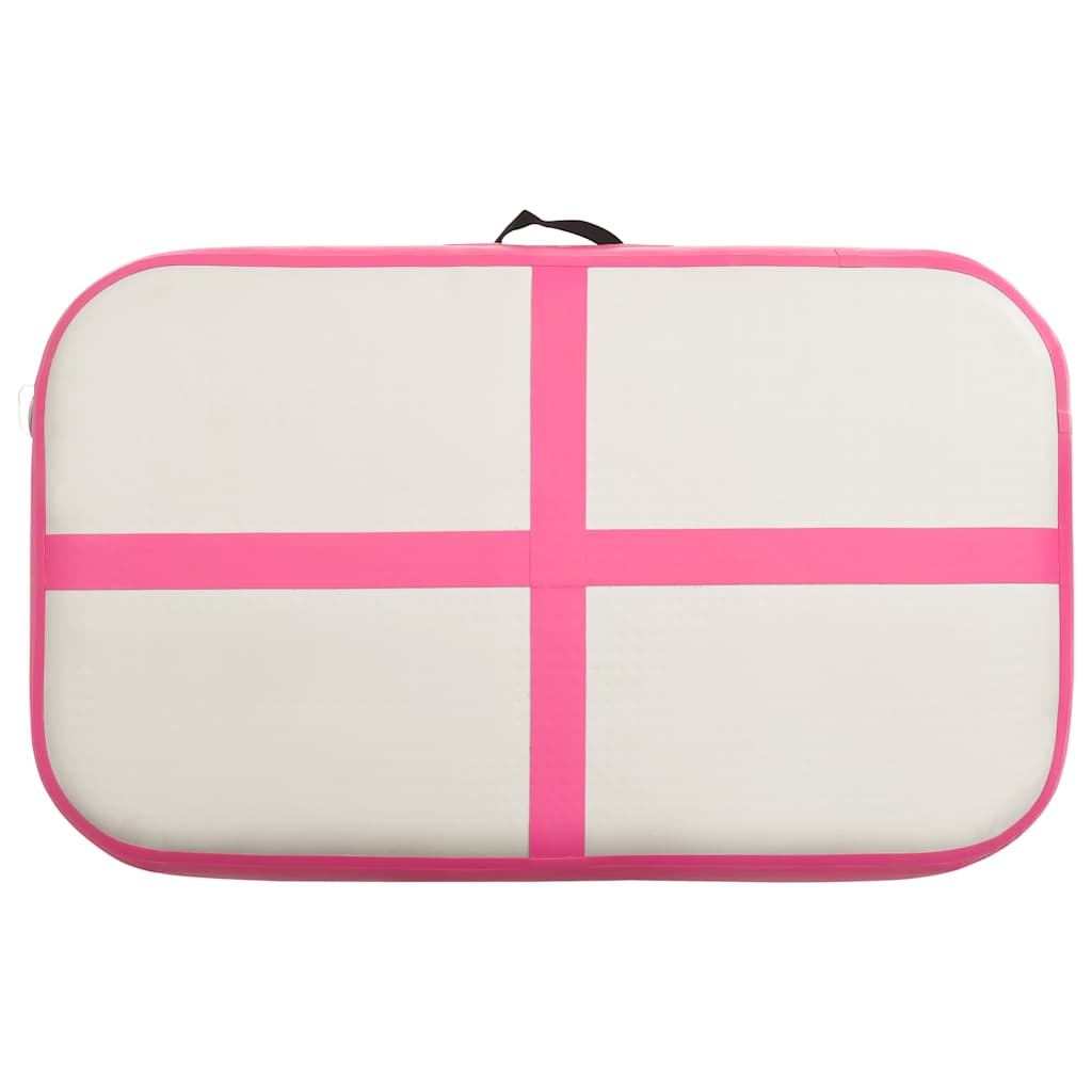 vidaXL Mata gimnastyczna z pompką, 60x100x20 cm, PVC, różowa