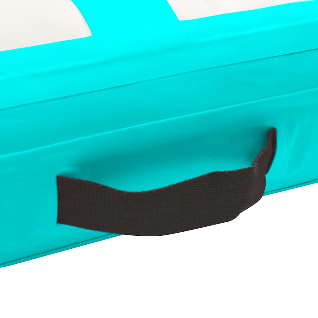 vidaXL Mata gimnastyczna z pompką, 300x100x15 cm, PVC, zielona