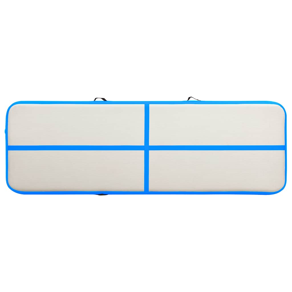 vidaXL Mata gimnastyczna z pompką, 400x100x15 cm, PVC, niebieska