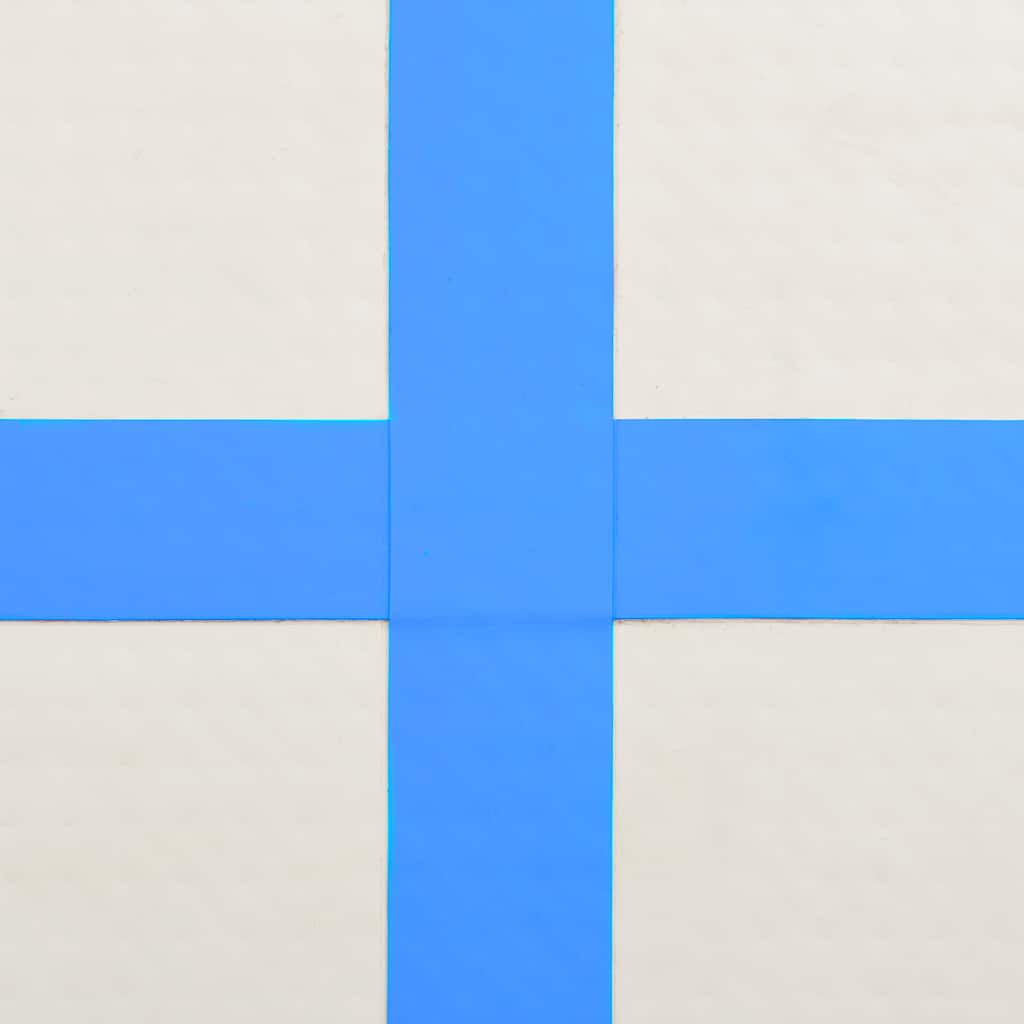 vidaXL Mata gimnastyczna z pompką, 400x100x15 cm, PVC, niebieska