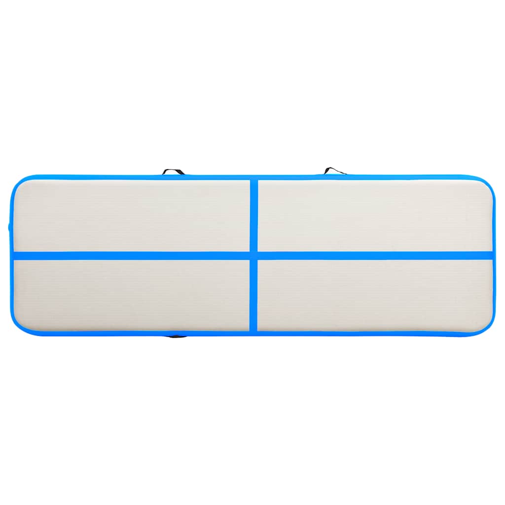 vidaXL Mata gimnastyczna z pompką, 500x100x15 cm, PVC, niebieska