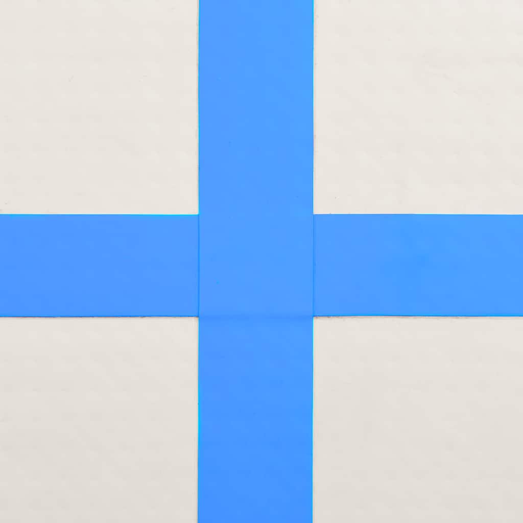 vidaXL Mata gimnastyczna z pompką, 500x100x15 cm, PVC, niebieska