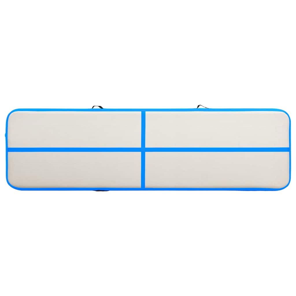vidaXL Mata gimnastyczna z pompką, 600x100x15 cm, PVC, niebieska