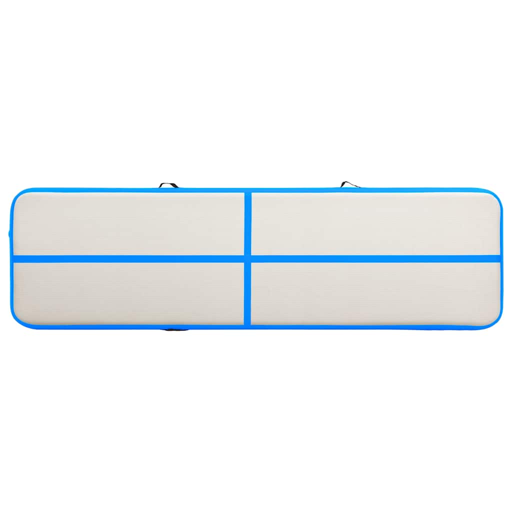 vidaXL Mata gimnastyczna z pompką, 700x100x15 cm, PVC, niebieska
