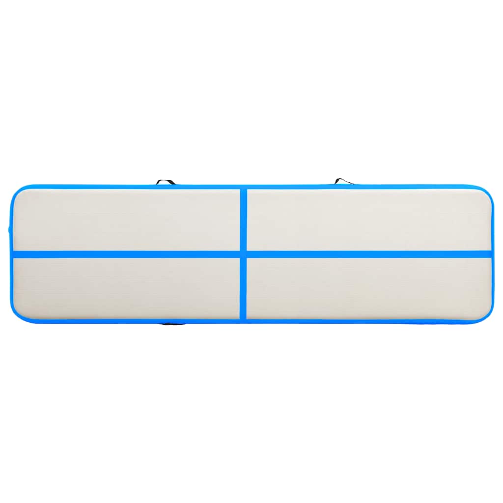 vidaXL Mata gimnastyczna z pompką, 800x100x15 cm, PVC, niebieska