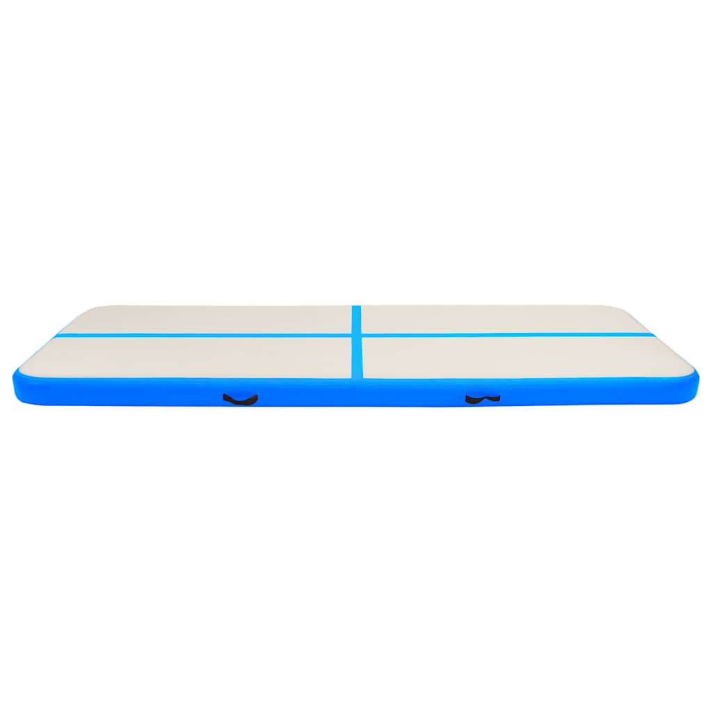 vidaXL Mata gimnastyczna z pompką, 400x100x20 cm, PVC, niebieska