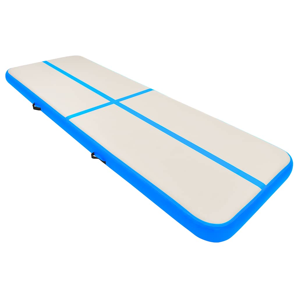 vidaXL Mata gimnastyczna z pompką, 500x100x20 cm, PVC, niebieska