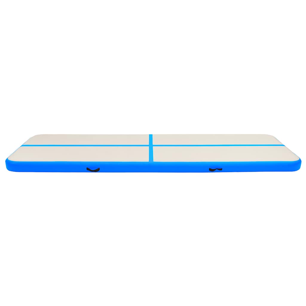 vidaXL Mata gimnastyczna z pompką, 800x100x20 cm, PVC, niebieska