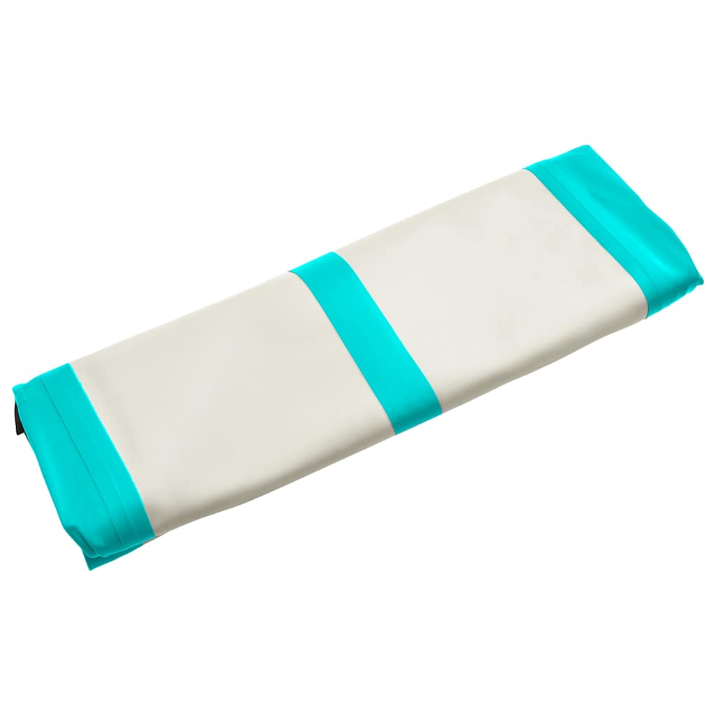 vidaXL Mata gimnastyczna z pompką, 800x100x20 cm, PVC, zielona