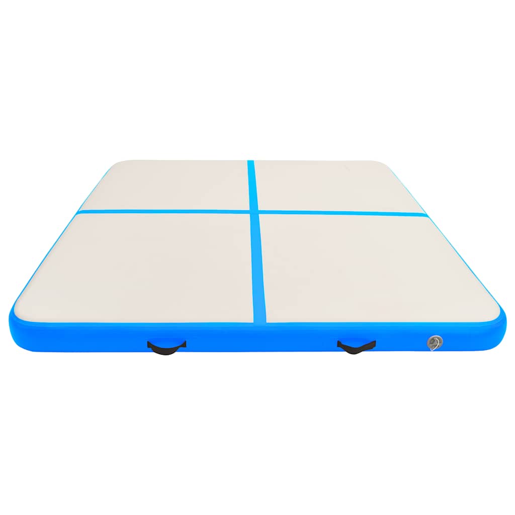 vidaXL Mata gimnastyczna z pompką, 200x200x15 cm, PVC, niebieska