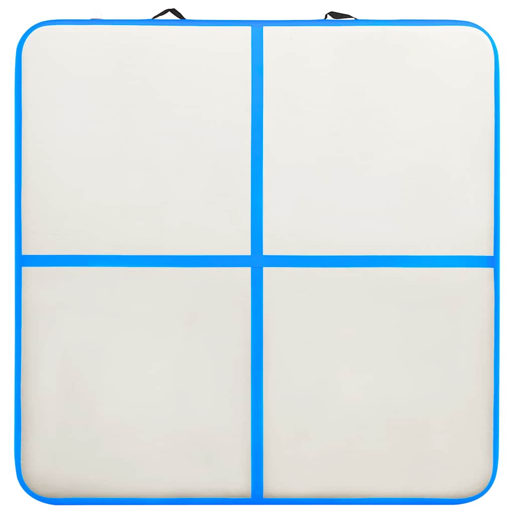 vidaXL Mata gimnastyczna z pompką, 200x200x15 cm, PVC, niebieska