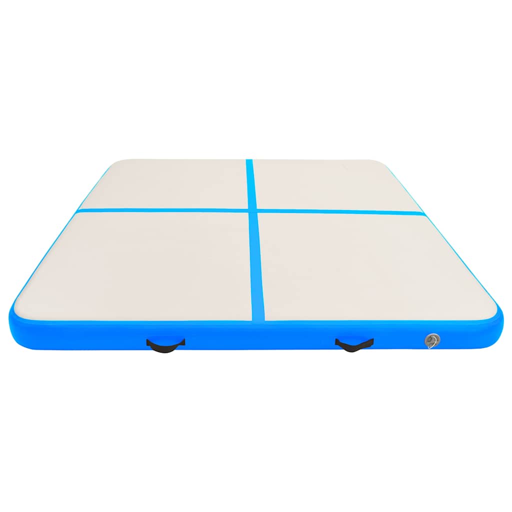 vidaXL Mata gimnastyczna z pompką, 200x200x20 cm, PVC, niebieska