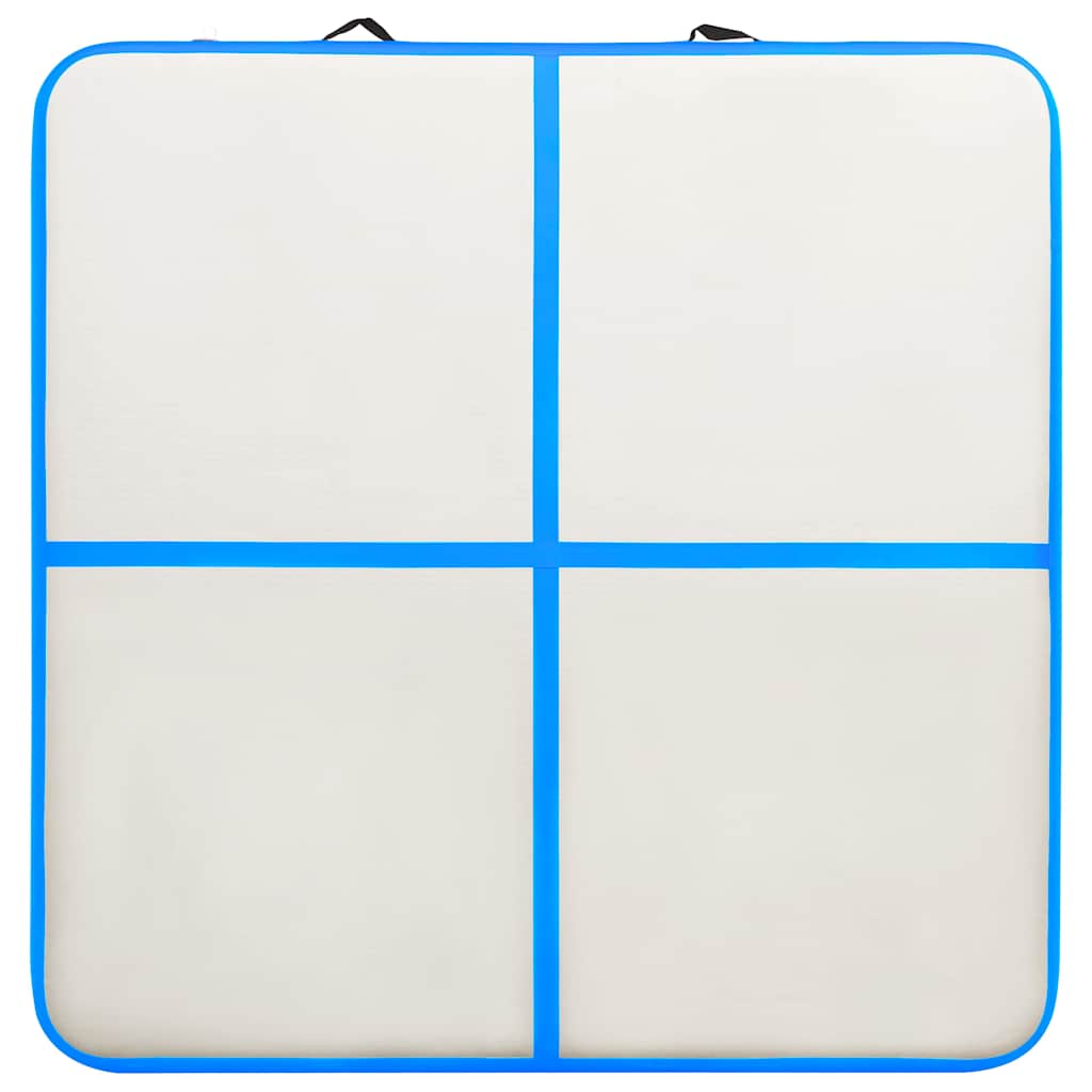vidaXL Mata gimnastyczna z pompką, 200x200x20 cm, PVC, niebieska