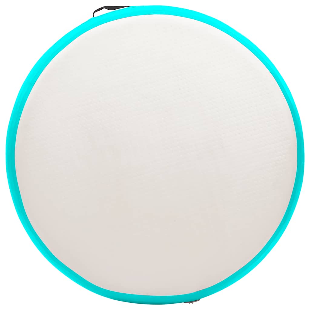 vidaXL Mata gimnastyczna z pompką, 100x100x15 cm, PVC, zielona