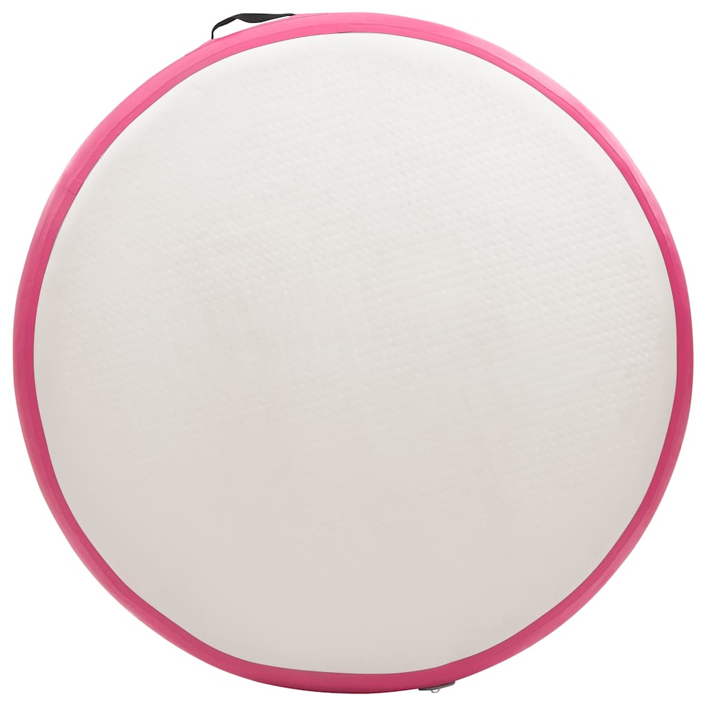 vidaXL Mata gimnastyczna z pompką, 100x100x20 cm, PVC, różowa