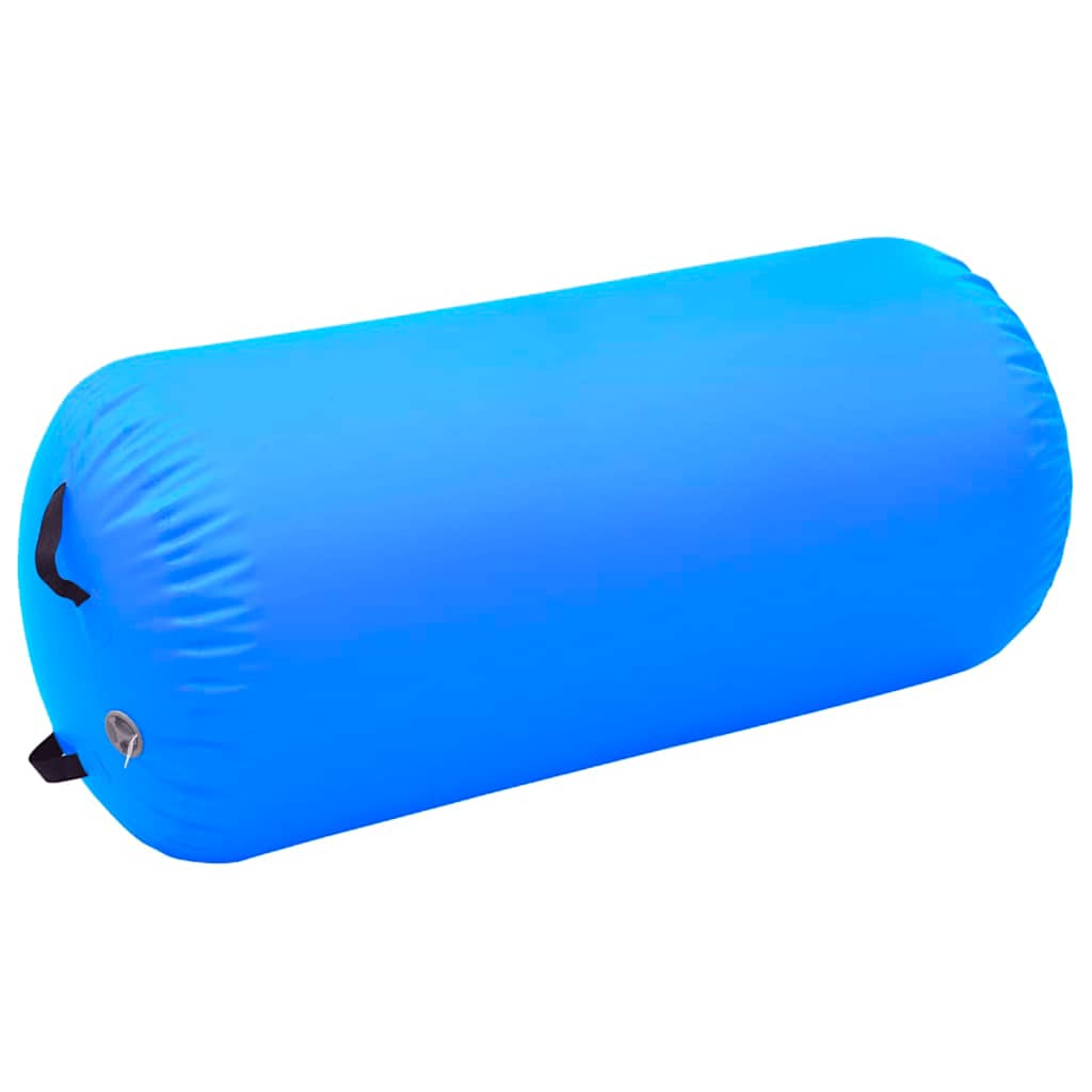 vidaXL Dmuchany wałek gimnastyczny z pompką, 120x75 cm, PVC, niebieski
