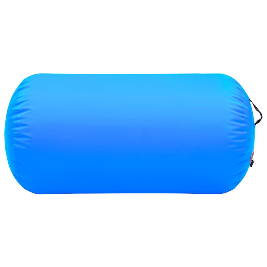 vidaXL Dmuchany wałek gimnastyczny z pompką, 120x75 cm, PVC, niebieski