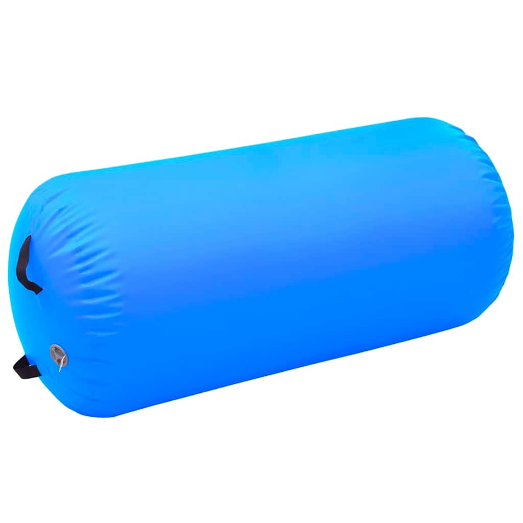vidaXL Dmuchany wałek gimnastyczny z pompką, 120x90 cm, PVC, niebieski