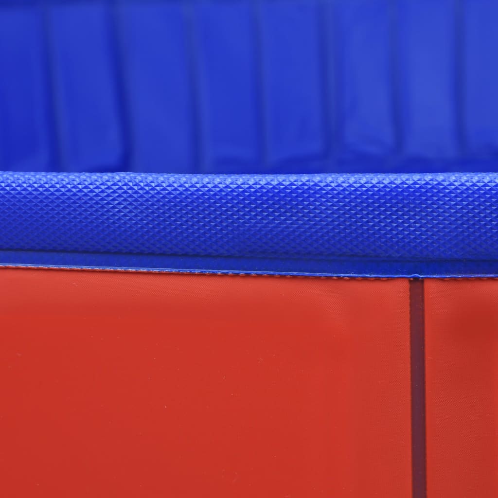 vidaXL Składany basen dla psa, czerwony, 200x30 cm, PVC