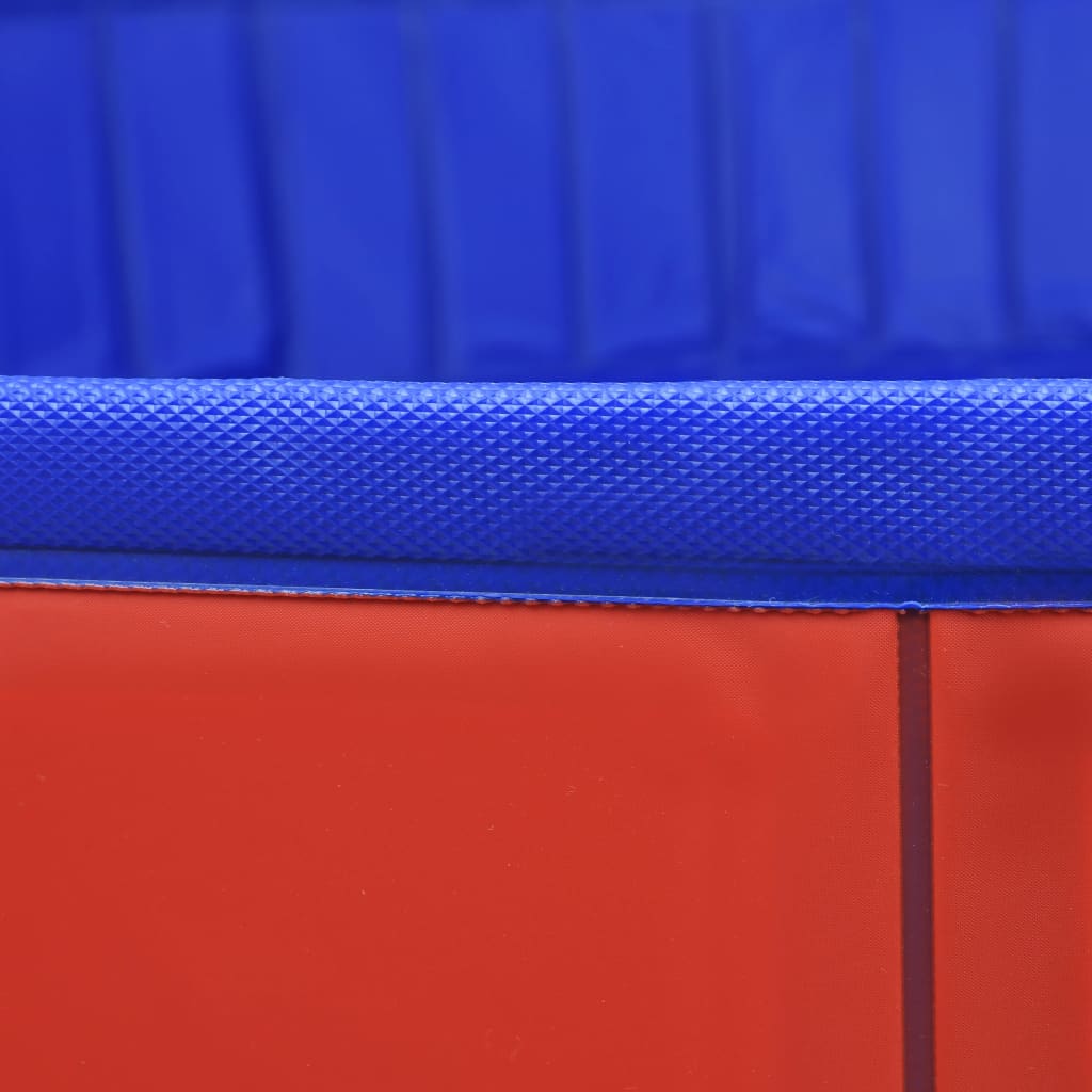 vidaXL Składany basen dla psa, czerwony, 300x40 cm, PVC
