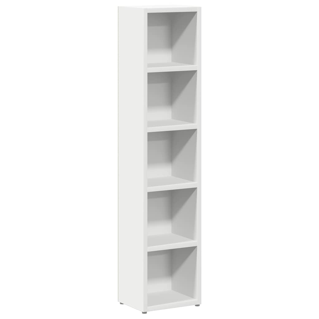 vidaXL Szafki na płyty CD, 2 szt., białe, 21x16x93,5 cm