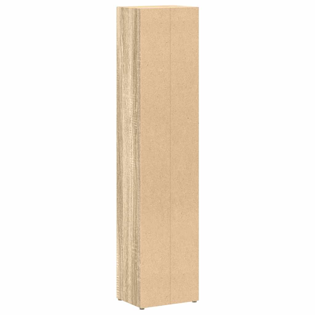 vidaXL Szafki na płyty CD, 2 szt., dąb sonoma, 21x16x93,5 cm, płyta
