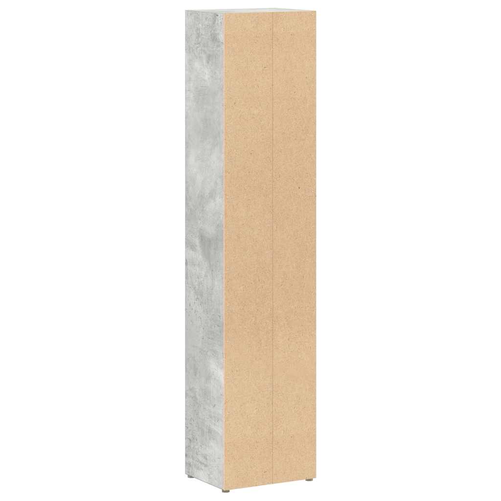 vidaXL Szafki na płyty CD, 2 szt., szarość betonu, 21 x 16 x 93,5 cm