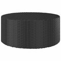 vidaXL Stolik herbaciany, czarny, 68x68x30 cm, polirattan