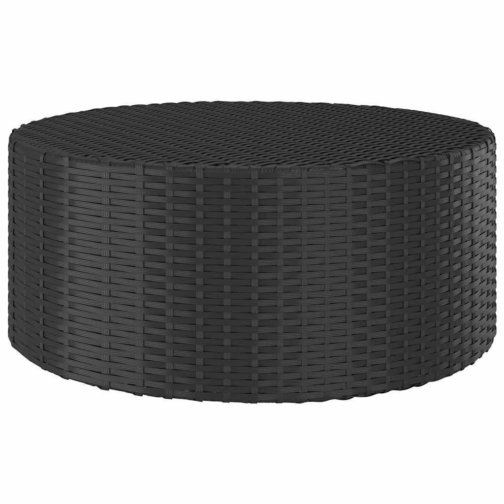 vidaXL Stolik herbaciany, czarny, 68x68x30 cm, polirattan