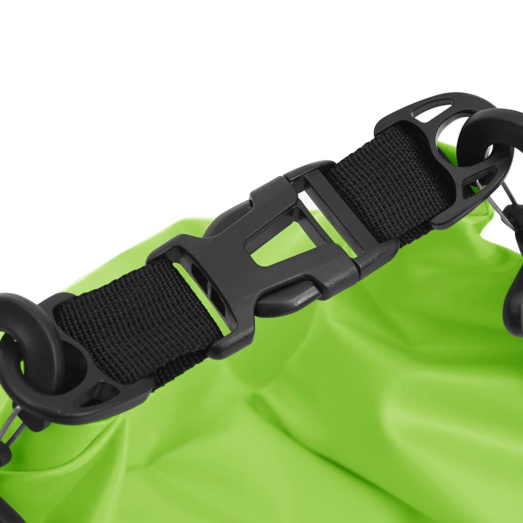 vidaXL Worek wodoszczelny z suwakiem, zielony, 20 L, PVC