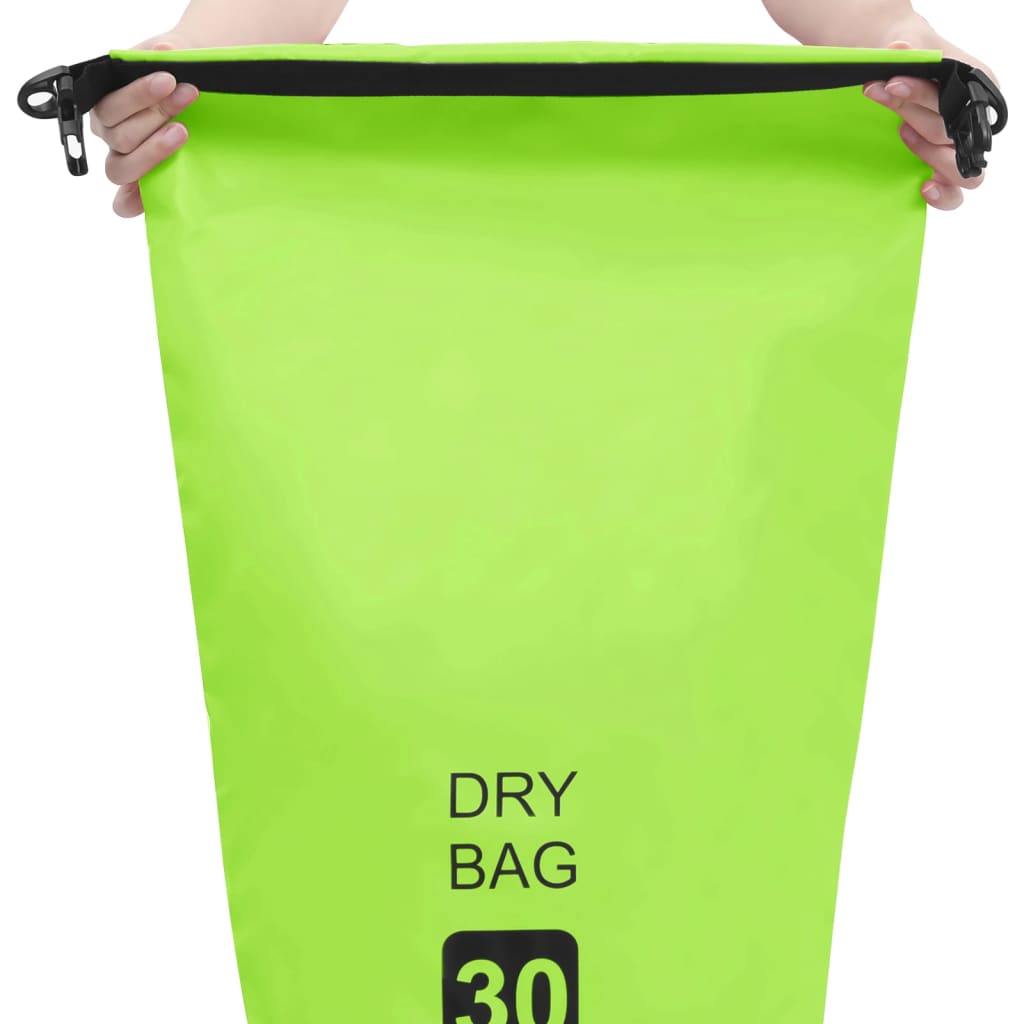 vidaXL Worek wodoszczelny, zielony, 30 L, PVC