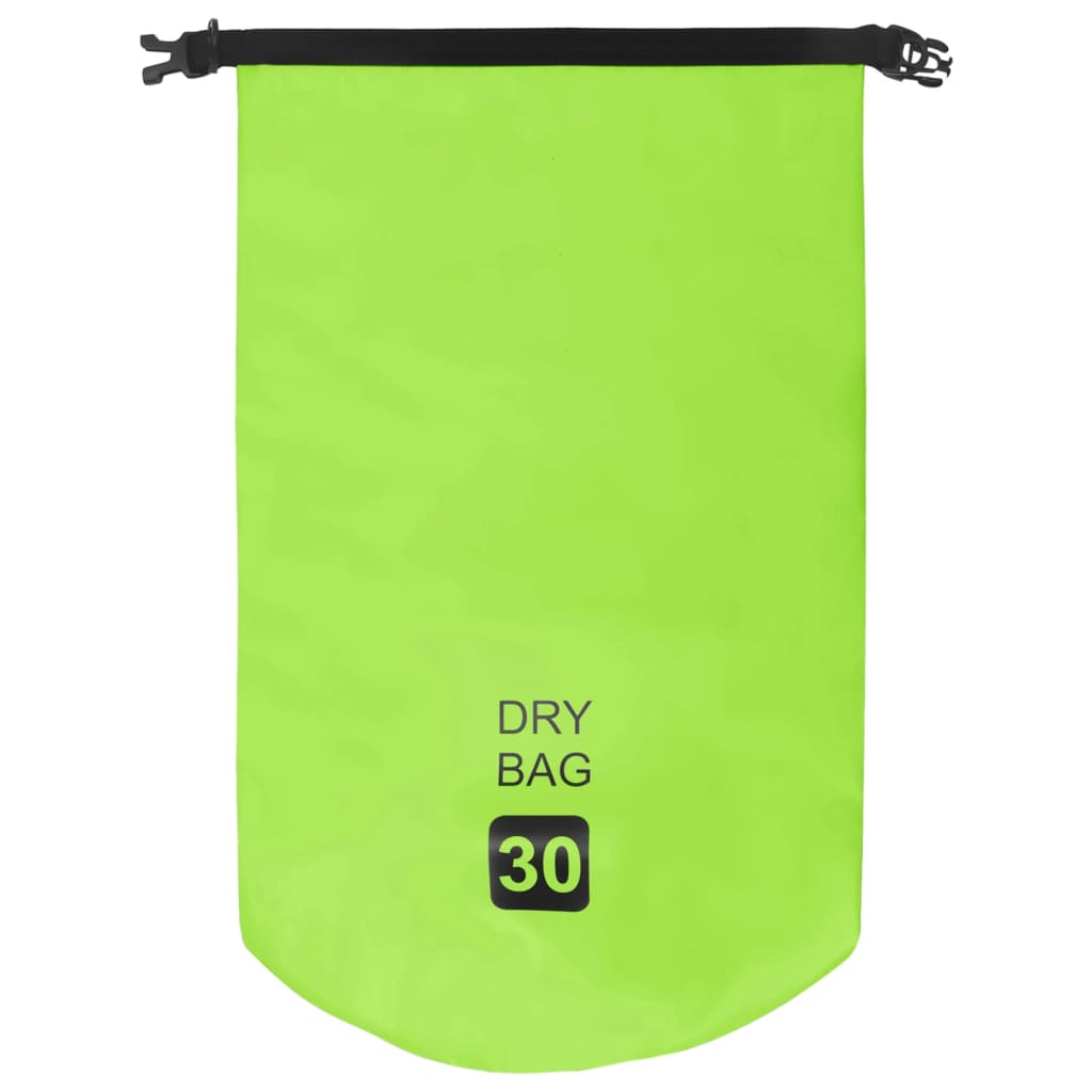 vidaXL Worek wodoszczelny, zielony, 30 L, PVC