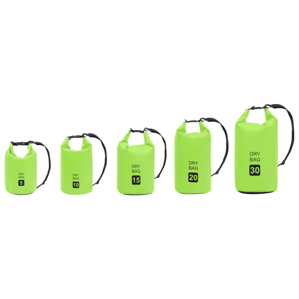 vidaXL Worek wodoszczelny, zielony, 30 L, PVC