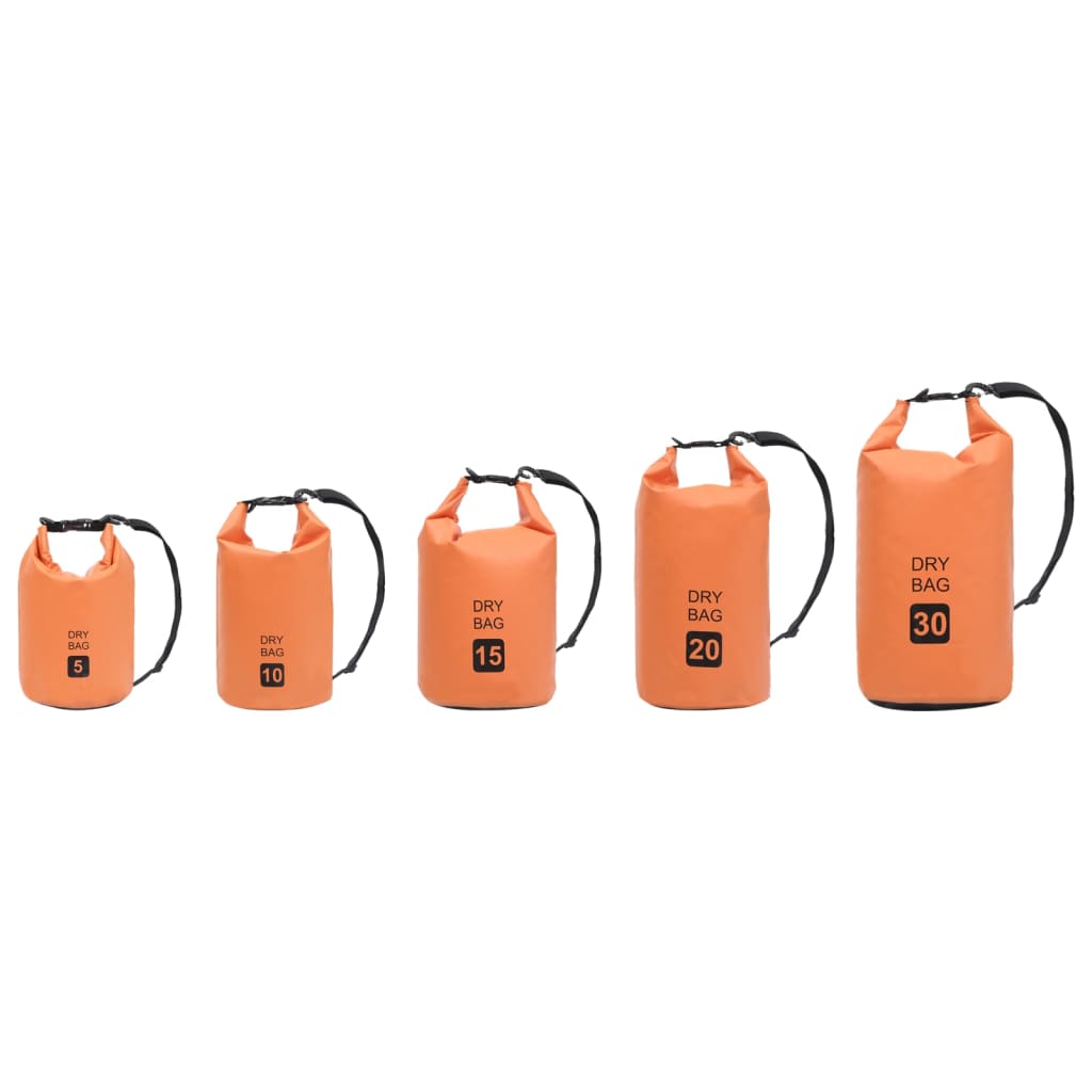 vidaXL Worek wodoszczelny, pomarańczowy, 15 L, PVC