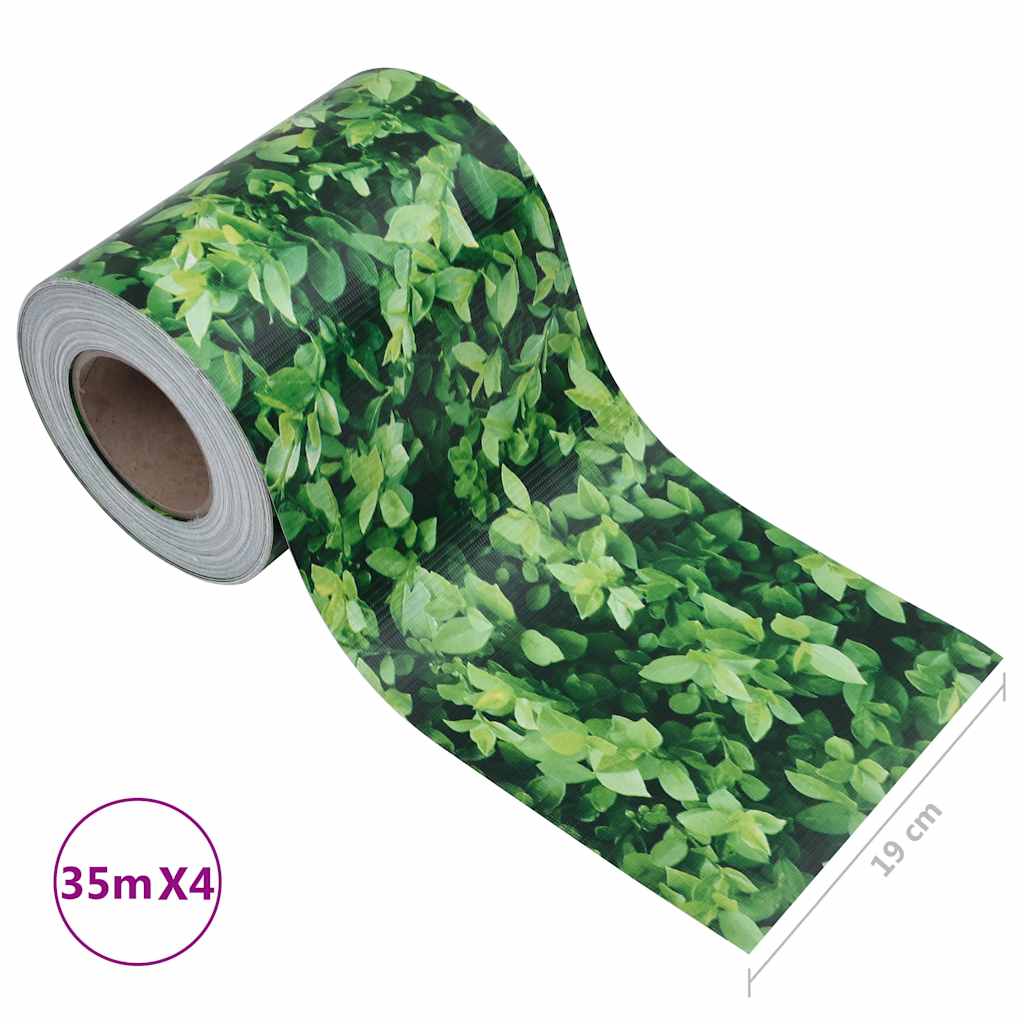 vidaXL Osłony na ogrodzenie, 4 szt., PVC, 35x0,19 m, zielone