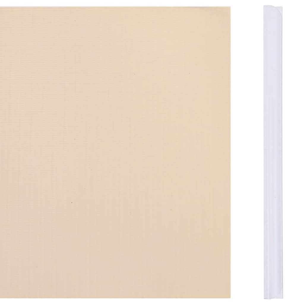 vidaXL Osłona na ogrodzenie ogrodowe, PVC, 70x0,19 m, kremowa