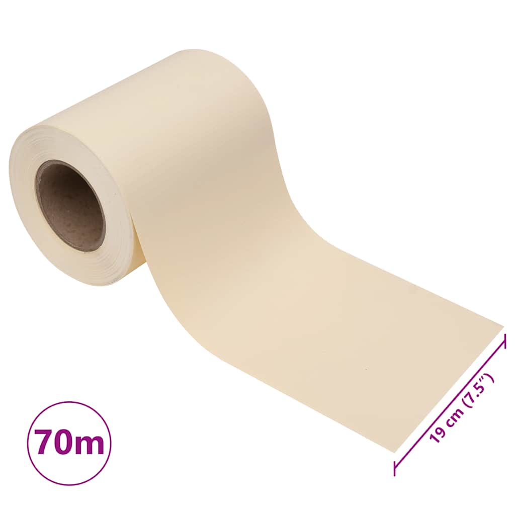 vidaXL Osłona na ogrodzenie ogrodowe, PVC, 70x0,19 m, kremowa