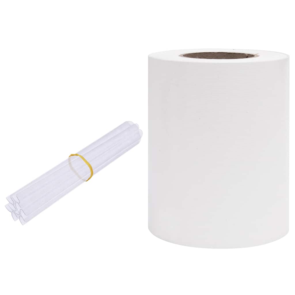 vidaXL Osłona na ogrodzenie ogrodowe, PVC, 35x0,19 m, biała