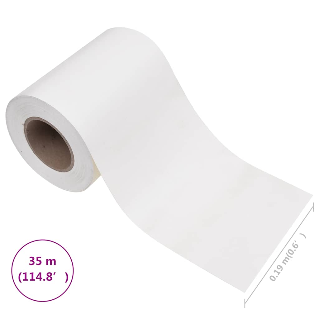 vidaXL Osłona na ogrodzenie ogrodowe, PVC, 35x0,19 m, biała