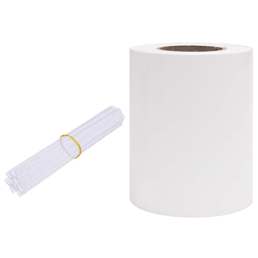 vidaXL Osłona na ogrodzenie ogrodowe, PVC, 70x0,19 m, biała