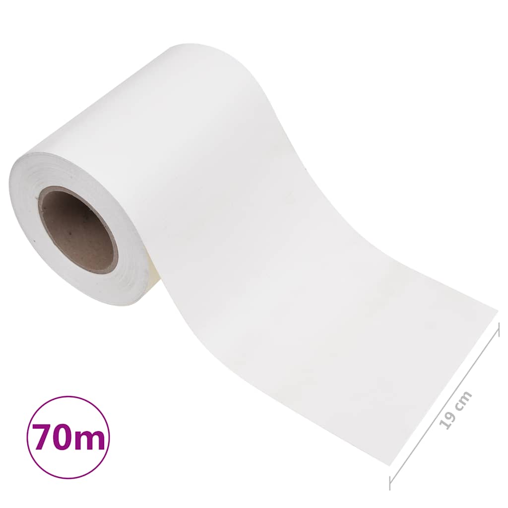 vidaXL Osłona na ogrodzenie ogrodowe, PVC, 70x0,19 m, biała