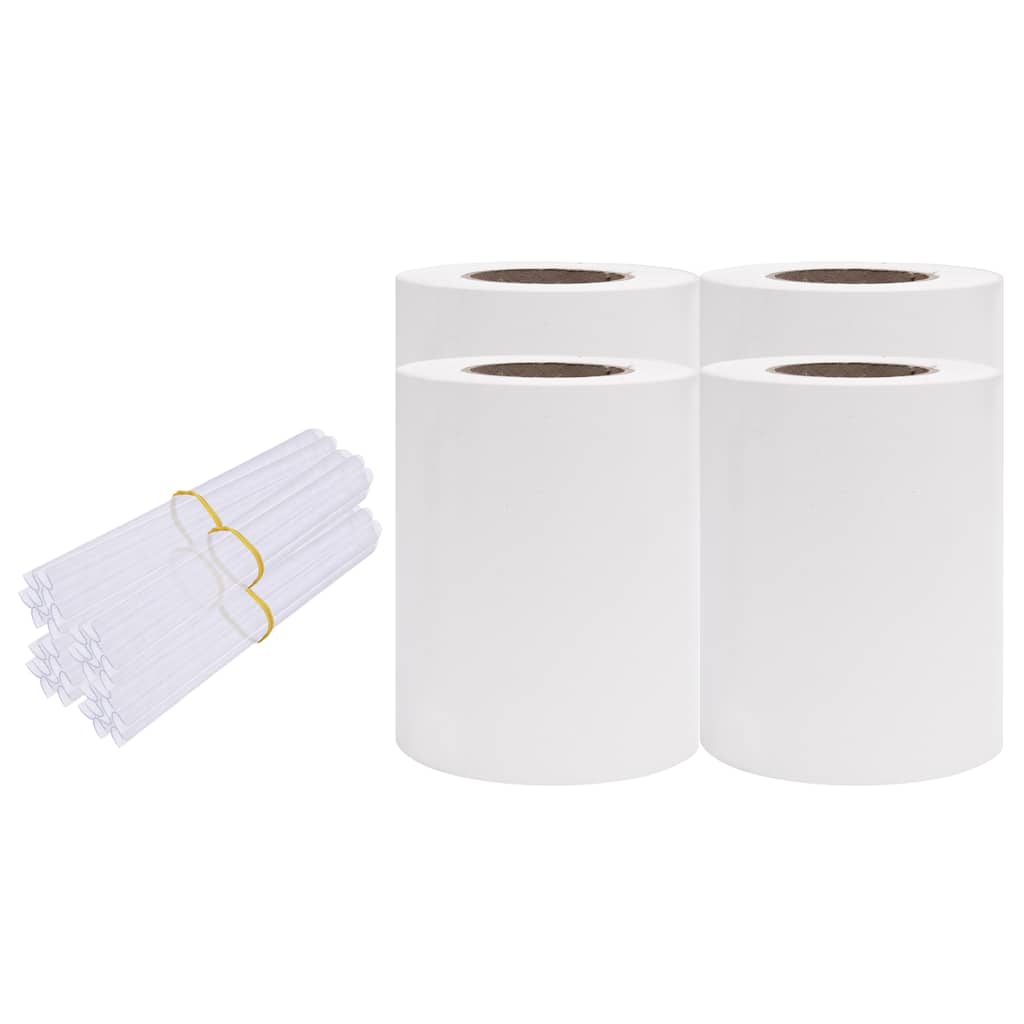 vidaXL Osłony na ogrodzenie, 4 szt., PVC, 35x0,19 m, białe