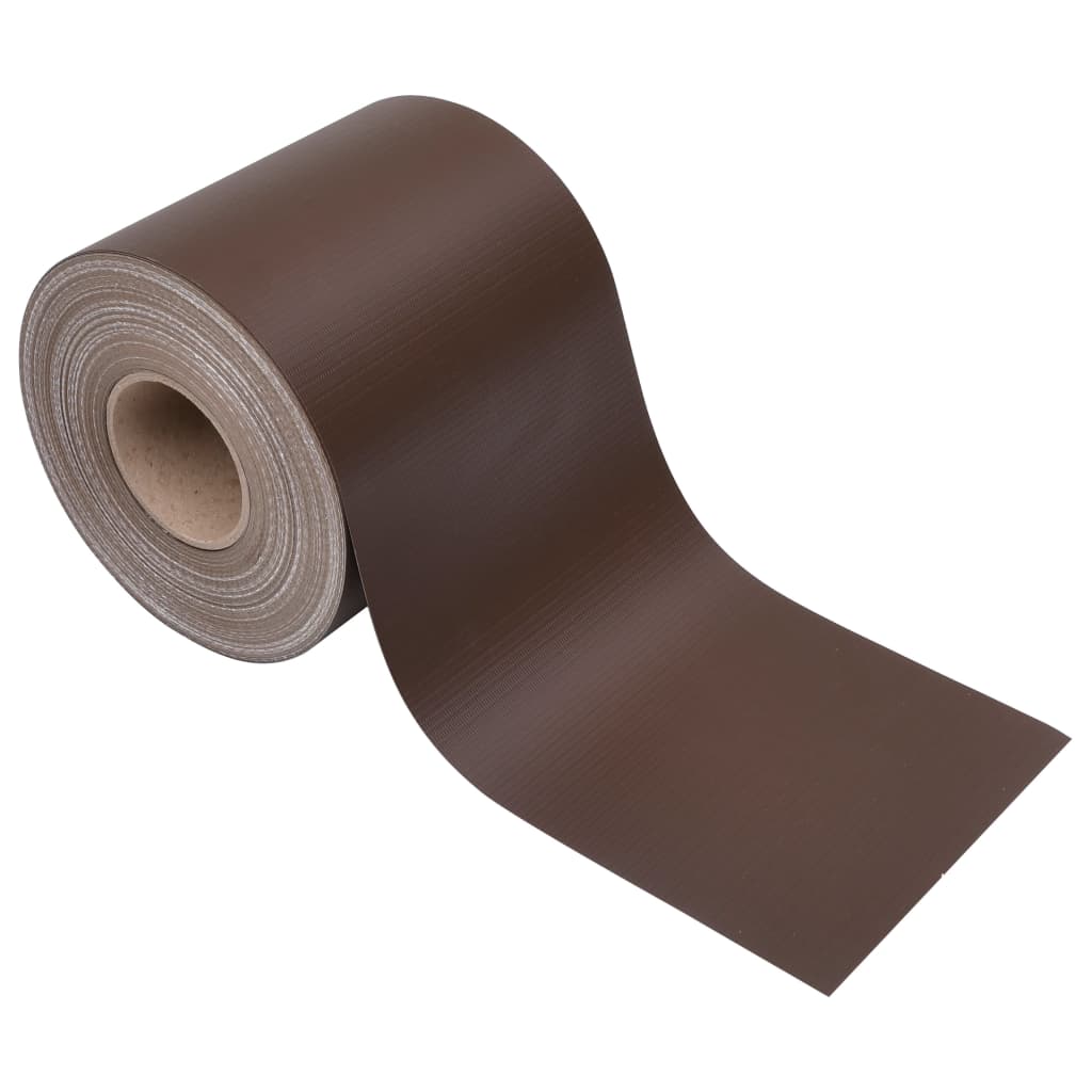 vidaXL Osłona na ogrodzenie ogrodowe, PVC, 35x0,19 m, brązowa
