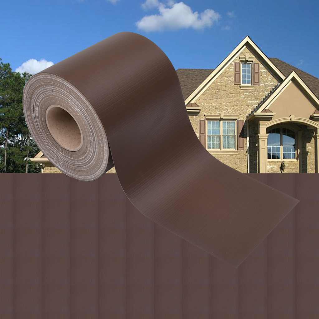 vidaXL Osłona na ogrodzenie ogrodowe, PVC, 70x0,19 m, brązowa