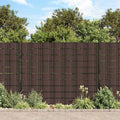 vidaXL Osłony na ogrodzenie, 4 szt., PVC, 35x0,19 m, brązowe