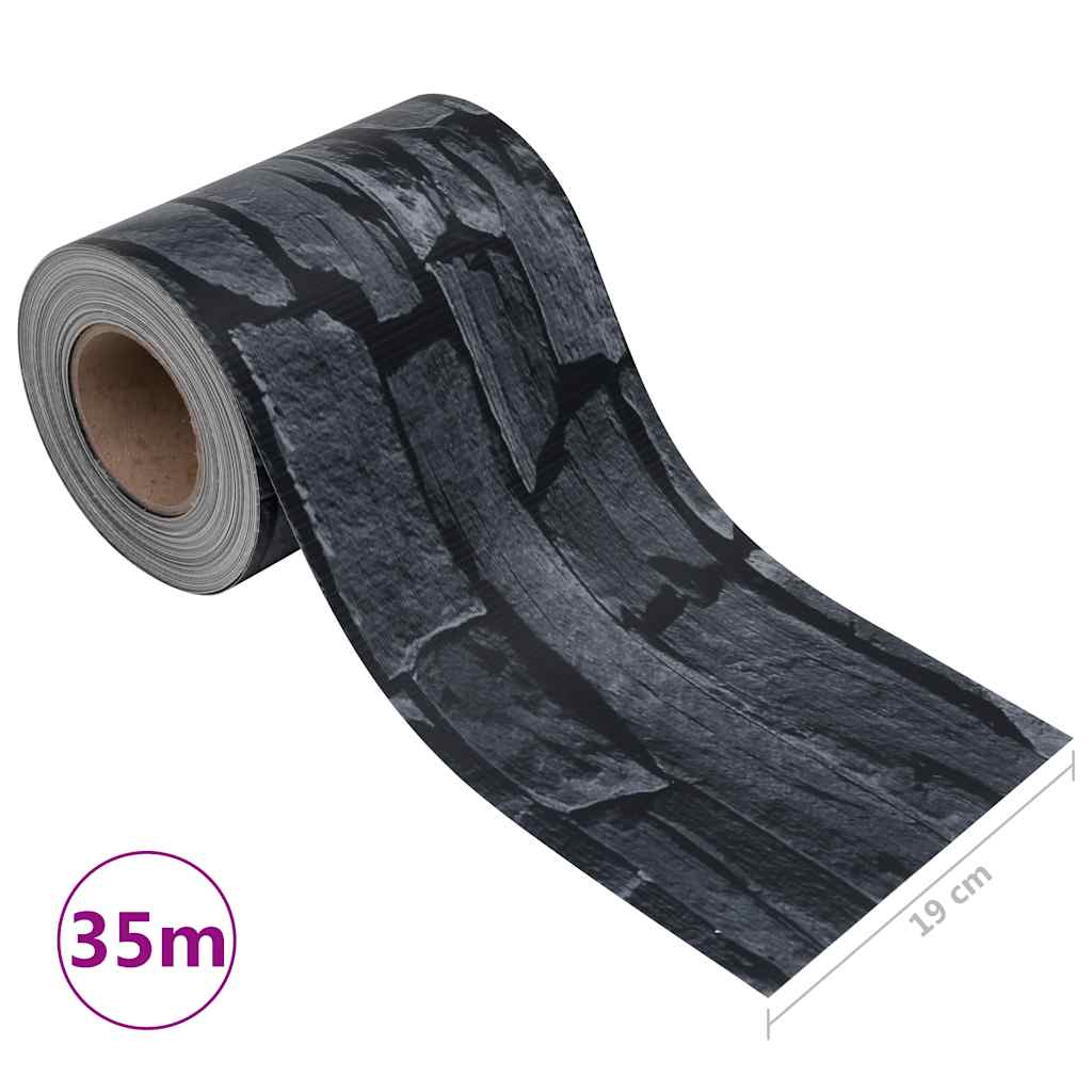 vidaXL Osłona na ogrodzenie ogrodowe, PVC, 35x0,19 m, wygląd kamienia