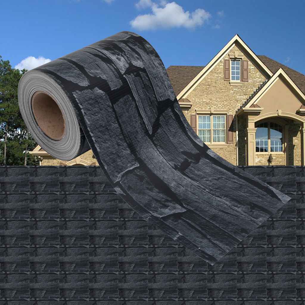 vidaXL Osłona na ogrodzenie ogrodowe, PVC, 35x0,19 m, wygląd kamienia